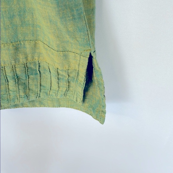 Elegant Olive V-Neck Blouse - Picture 6 of 10